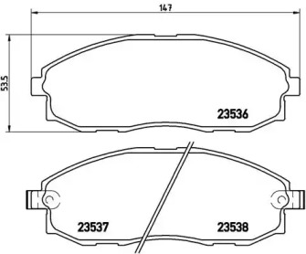 Комплект тормозных колодок (BREMBO: P 30 010)