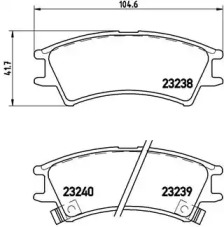 Комплект тормозных колодок (BREMBO: P 30 011)