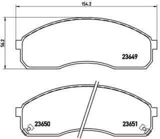 Комплект тормозных колодок (BREMBO: P 30 012)