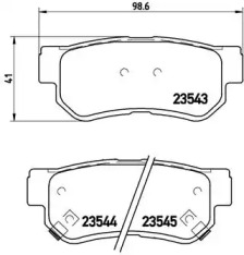 Комплект тормозных колодок (BREMBO: P 30 014)