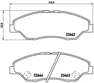 Комплект тормозных колодок (BREMBO: P 30 015)