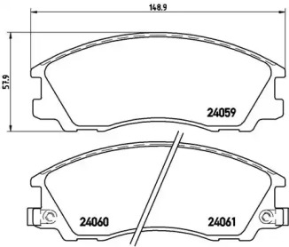 Комплект тормозных колодок (BREMBO: P 30 017)