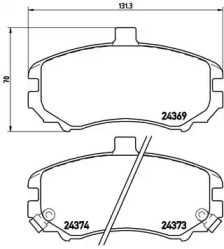 Комплект тормозных колодок (BREMBO: P 30 029)