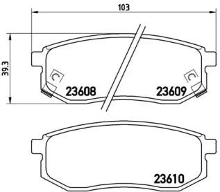 Комплект тормозных колодок (BREMBO: P 30 030)