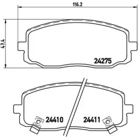 Комплект тормозных колодок (BREMBO: P 30 032)