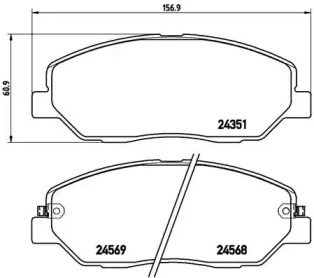 Комплект тормозных колодок (BREMBO: P 30 036)