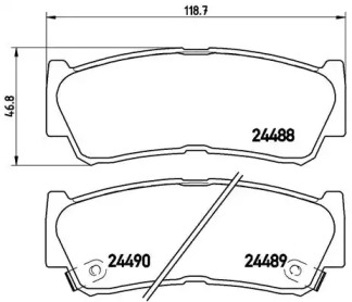 Комплект тормозных колодок (BREMBO: P 30 037)