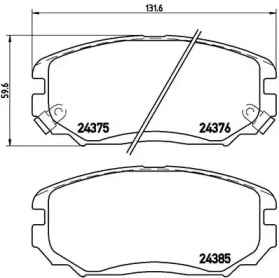 Комплект тормозных колодок (BREMBO: P 30 038)