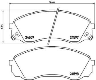 Комплект тормозных колодок (BREMBO: P 30 041)