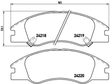 Комплект тормозных колодок (BREMBO: P 30 042)