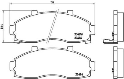 Комплект тормозных колодок (BREMBO: P 30 044)