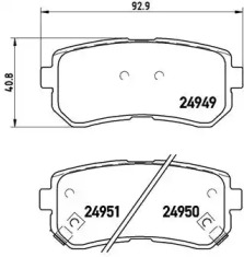 Комплект тормозных колодок (BREMBO: P 30 046)