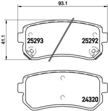 Комплект тормозных колодок (BREMBO: P 30 051)