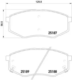 Комплект тормозных колодок (BREMBO: P 30 055)