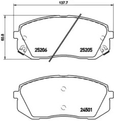 Комплект тормозных колодок (BREMBO: P 30 056)