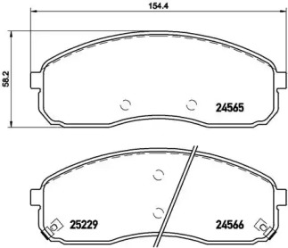 Комплект тормозных колодок (BREMBO: P 30 058)