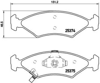 Комплект тормозных колодок (BREMBO: P 30 062)