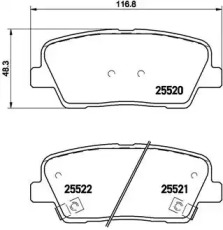 Комплект тормозных колодок (BREMBO: P 30 063)