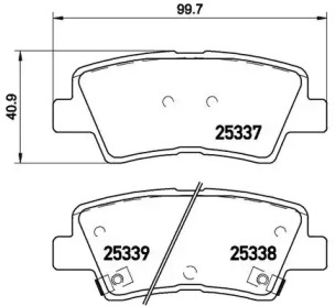 Комплект тормозных колодок (BREMBO: P 30 067)