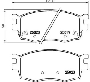 Комплект тормозных колодок (BREMBO: P 30 069)