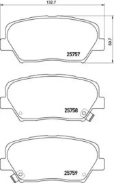 Комплект тормозных колодок (BREMBO: P 30 070)