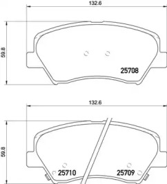 Комплект тормозных колодок (BREMBO: P 30 073)