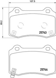 Комплект тормозных колодок (BREMBO: P 30 074)