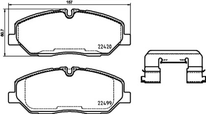 Комплект тормозных колодок (BREMBO: P 30 084)