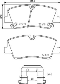 Комплект тормозных колодок (BREMBO: P 30 089)