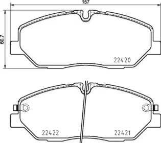 Комплект тормозных колодок (BREMBO: P 30 090)