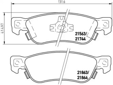 Комплект тормозных колодок (BREMBO: P 34 003)