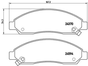 Комплект тормозных колодок (BREMBO: P 34 005)