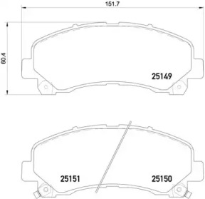 Комплект тормозных колодок (BREMBO: P 34 007)