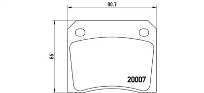 Комплект тормозных колодок (BREMBO: P 36 002)