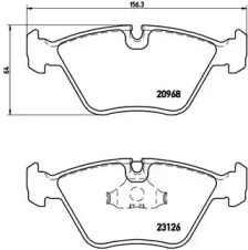 Комплект тормозных колодок (BREMBO: P 36 007)