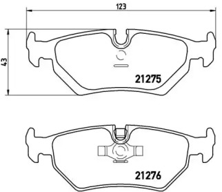 Комплект тормозных колодок (BREMBO: P 36 008)