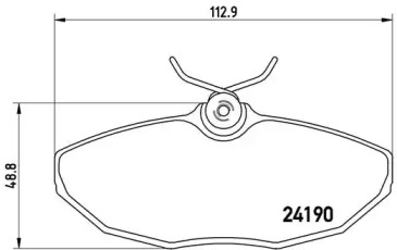 Комплект тормозных колодок (BREMBO: P 36 015)