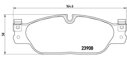 Комплект тормозных колодок (BREMBO: P 36 021)