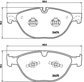 Комплект тормозных колодок (BREMBO: P 36 025)