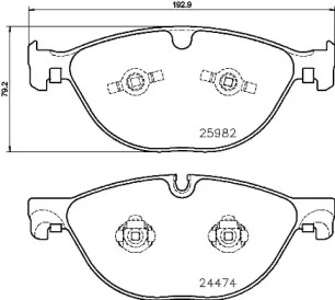 Комплект тормозных колодок (BREMBO: P 36 029)