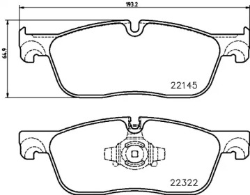 Комплект тормозных колодок (BREMBO: P 36 035)