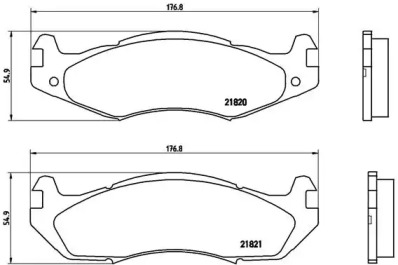 Комплект тормозных колодок (BREMBO: P 37 001)