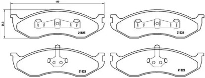 Комплект тормозных колодок (BREMBO: P 37 004)