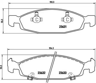 Комплект тормозных колодок (BREMBO: P 37 005)