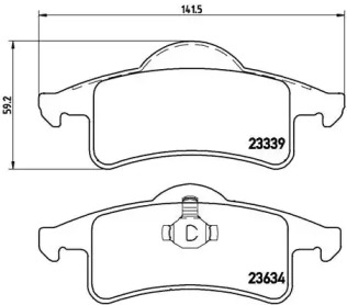 Комплект тормозных колодок (BREMBO: P 37 006)