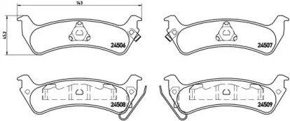 Комплект тормозных колодок (BREMBO: P 37 012)