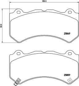 Комплект тормозных колодок (BREMBO: P 37 018)