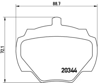 Комплект тормозных колодок (BREMBO: P 44 001)