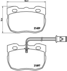 Комплект тормозных колодок (BREMBO: P 44 004)