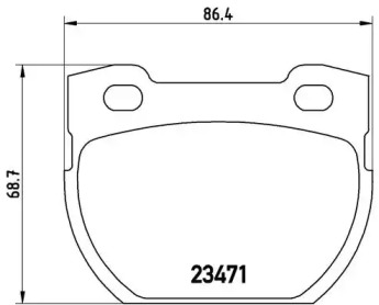 Комплект тормозных колодок (BREMBO: P 44 006)